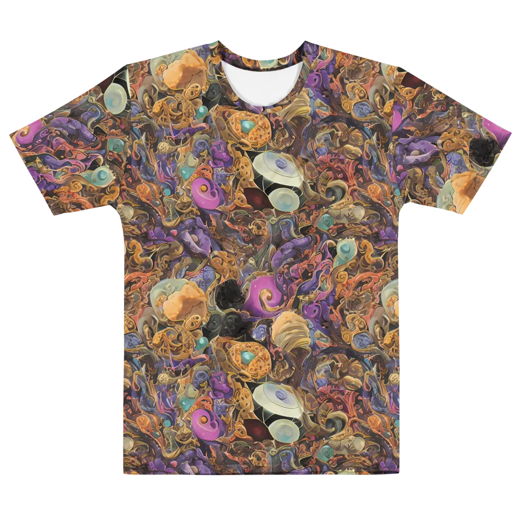 Baroque Nebula on Men's Cotton Crew Neck T-Shirt — Front