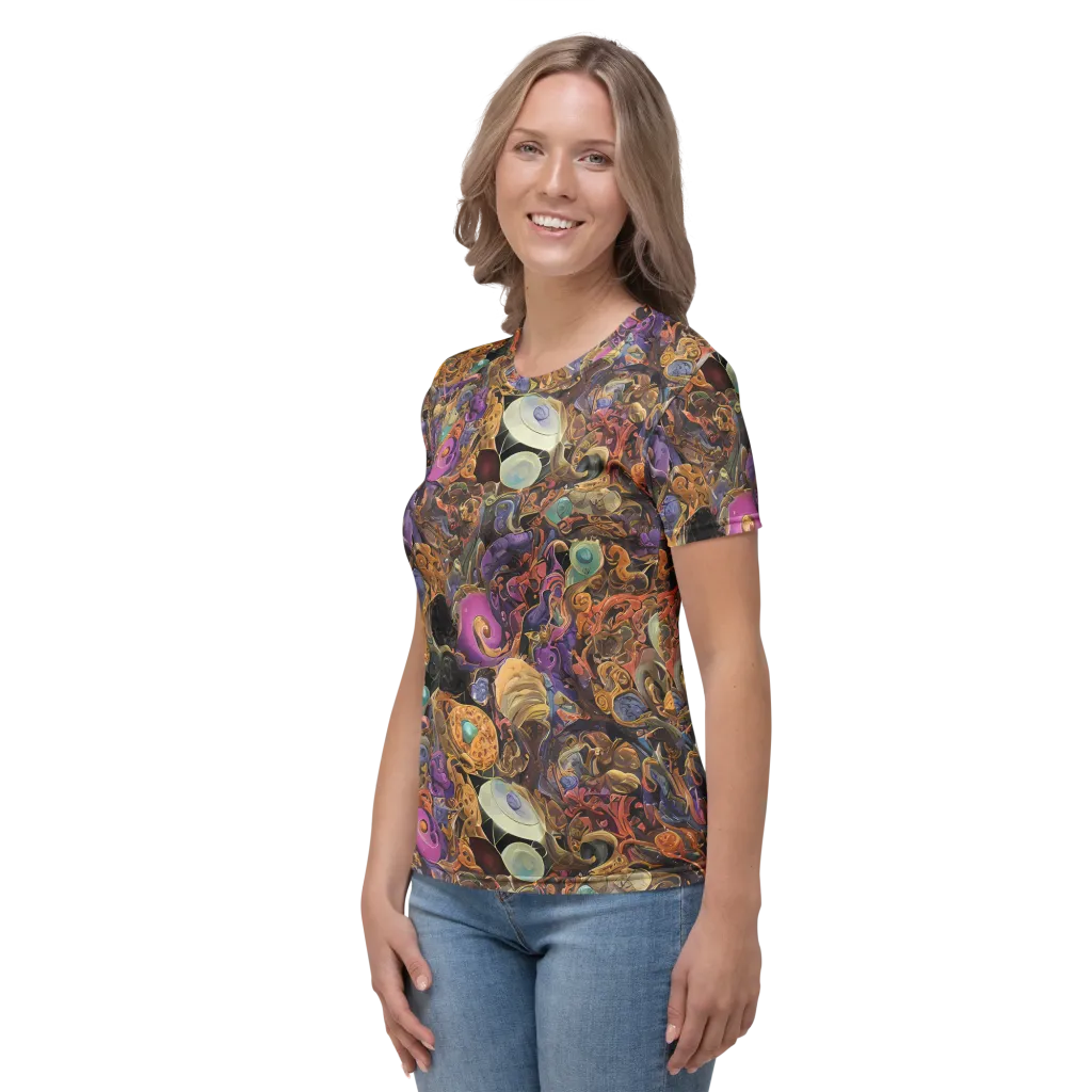 Baroque Nebula on Women's Crew Neck T-Shirt — Left