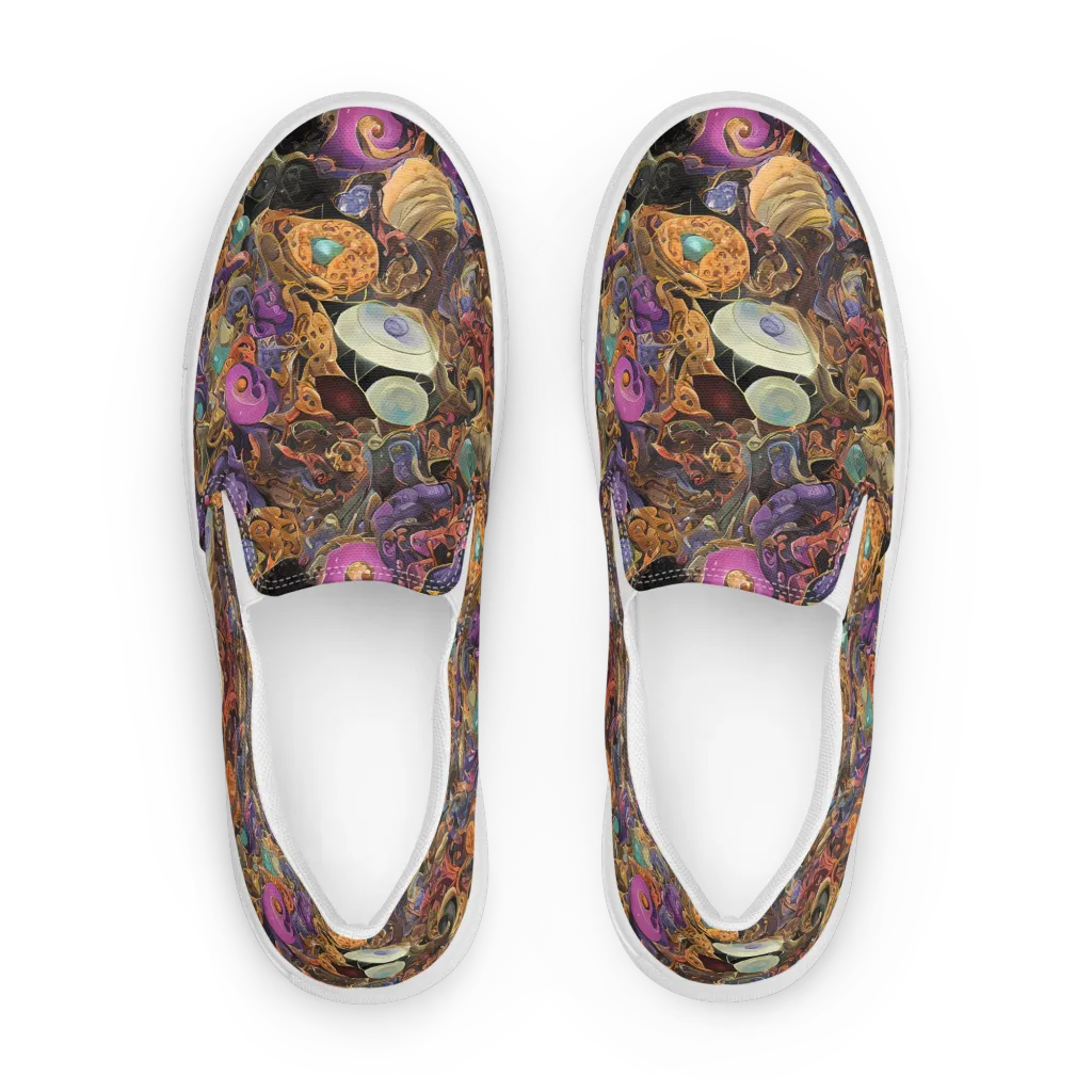 Baroque Nebula on Men's Slip-On Canvas Shoes — Front