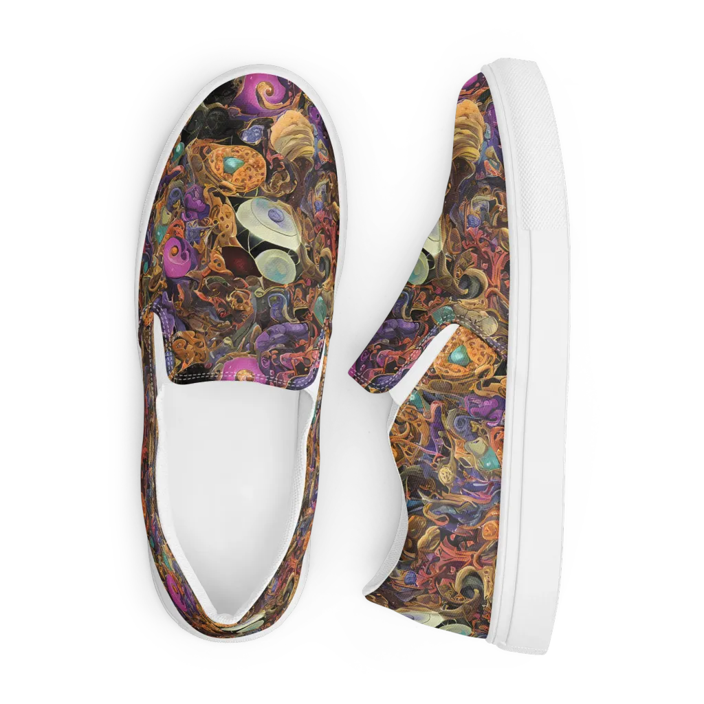 Baroque Nebula on Men's Slip-On Canvas Shoes — Front
