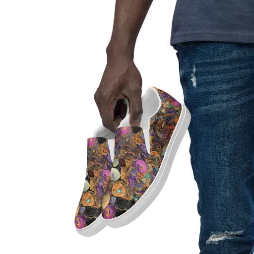 Baroque Nebula on a Men's Slip-On Canvas Shoes