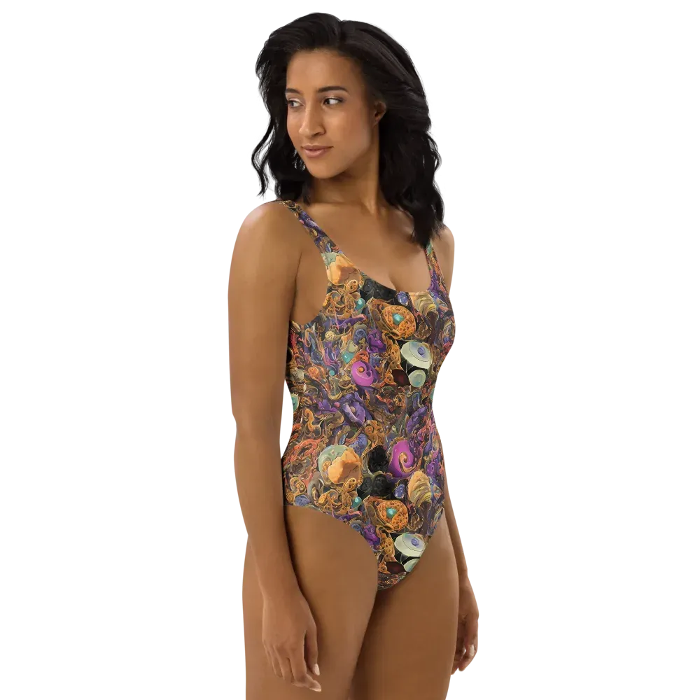 Baroque Nebula on One-Piece Swimsuit — Right