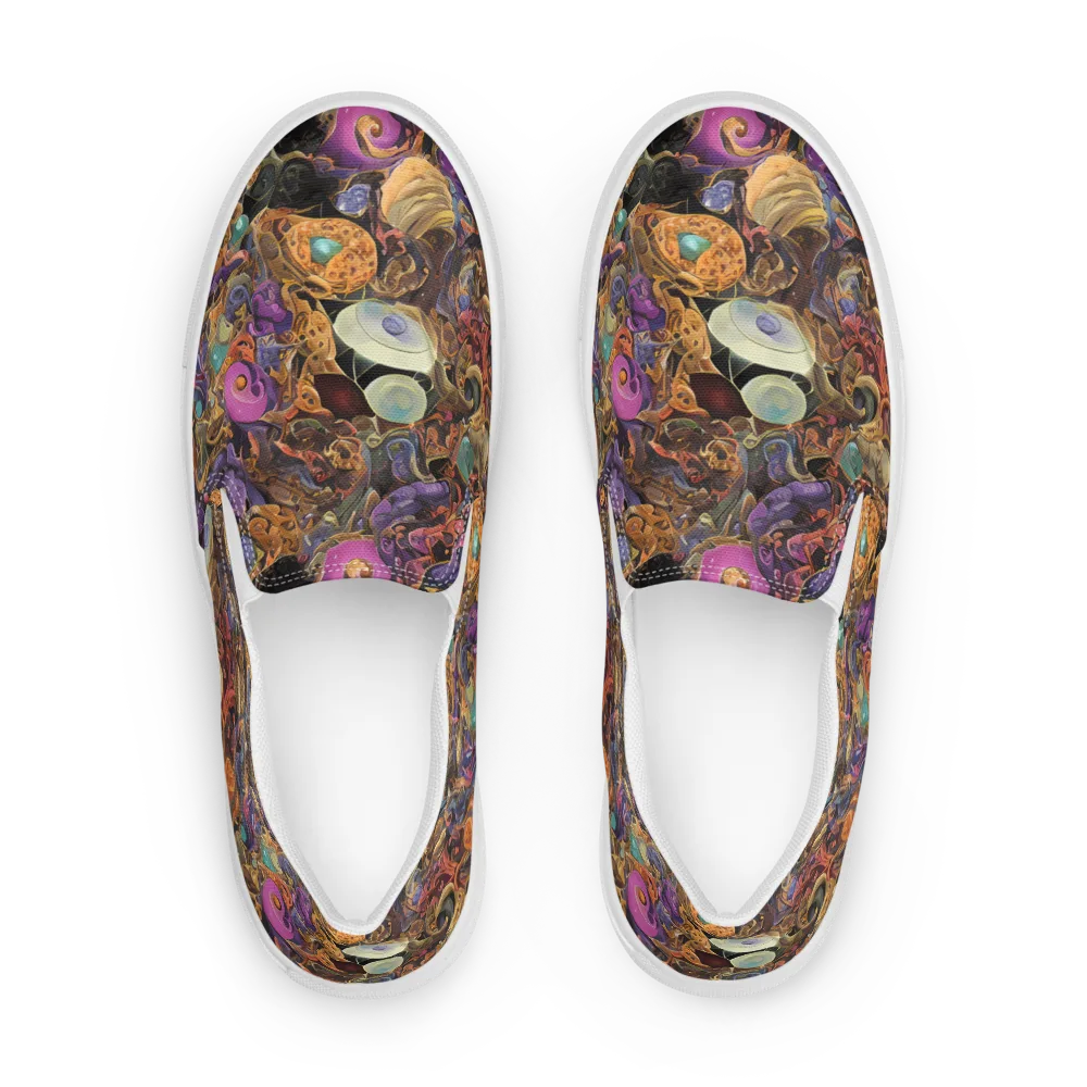 Baroque Nebula on Women's Slip-On Canvas Shoes — Front