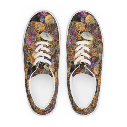 Baroque Nebula on a Men's Lace-Up Canvas Shoes