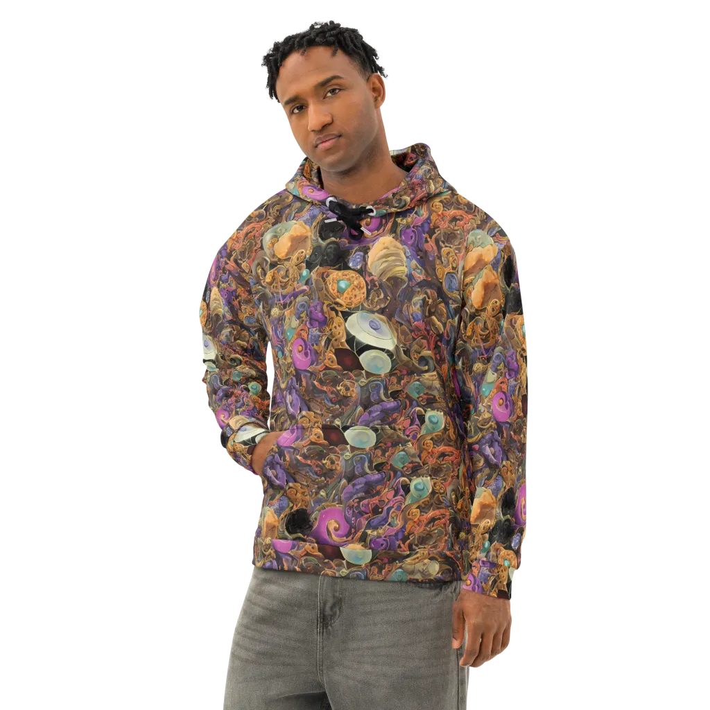 Baroque Nebula on Cotton Hoodie — Left Front