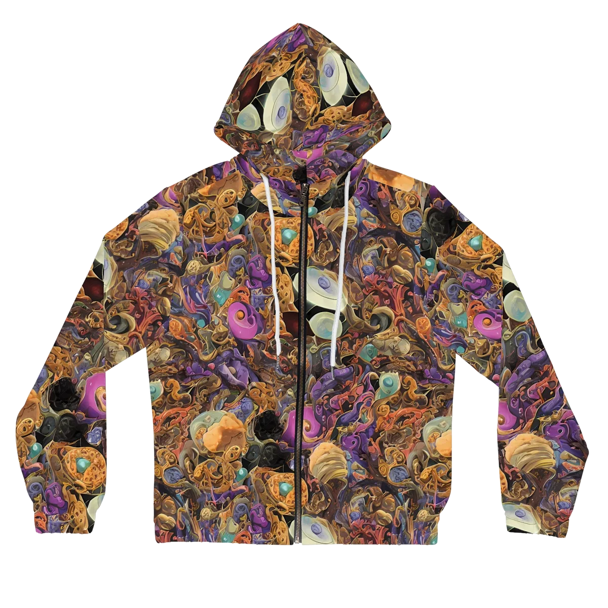 Baroque Nebula on Women's Full-Zip Hoodie — Front