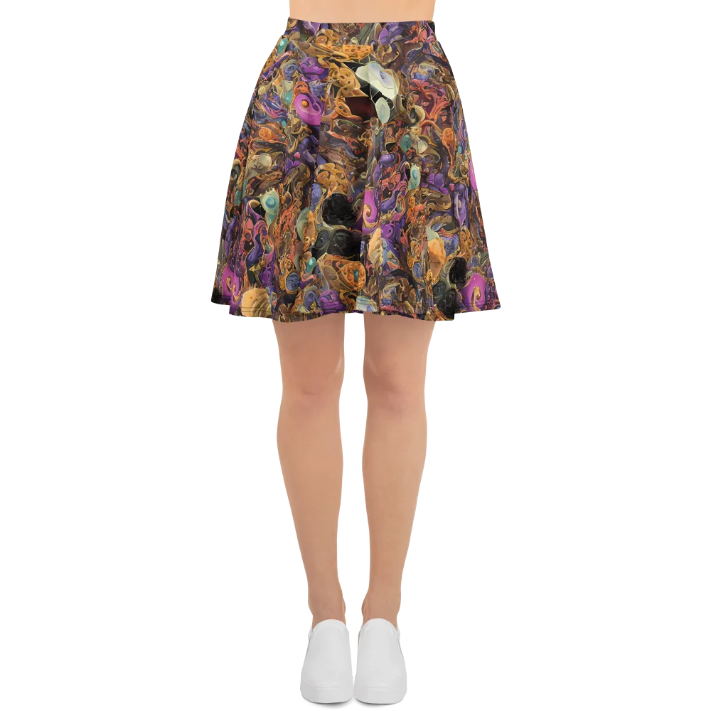 Baroque Nebula on Skater Skirt — Front