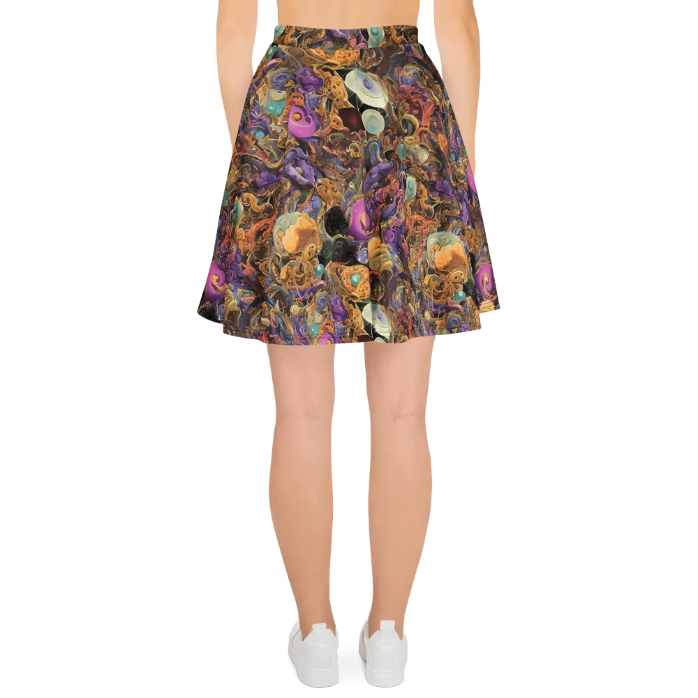 Baroque Nebula on Skater Skirt — Back