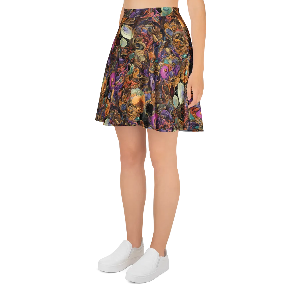 Baroque Nebula on Skater Skirt — Left