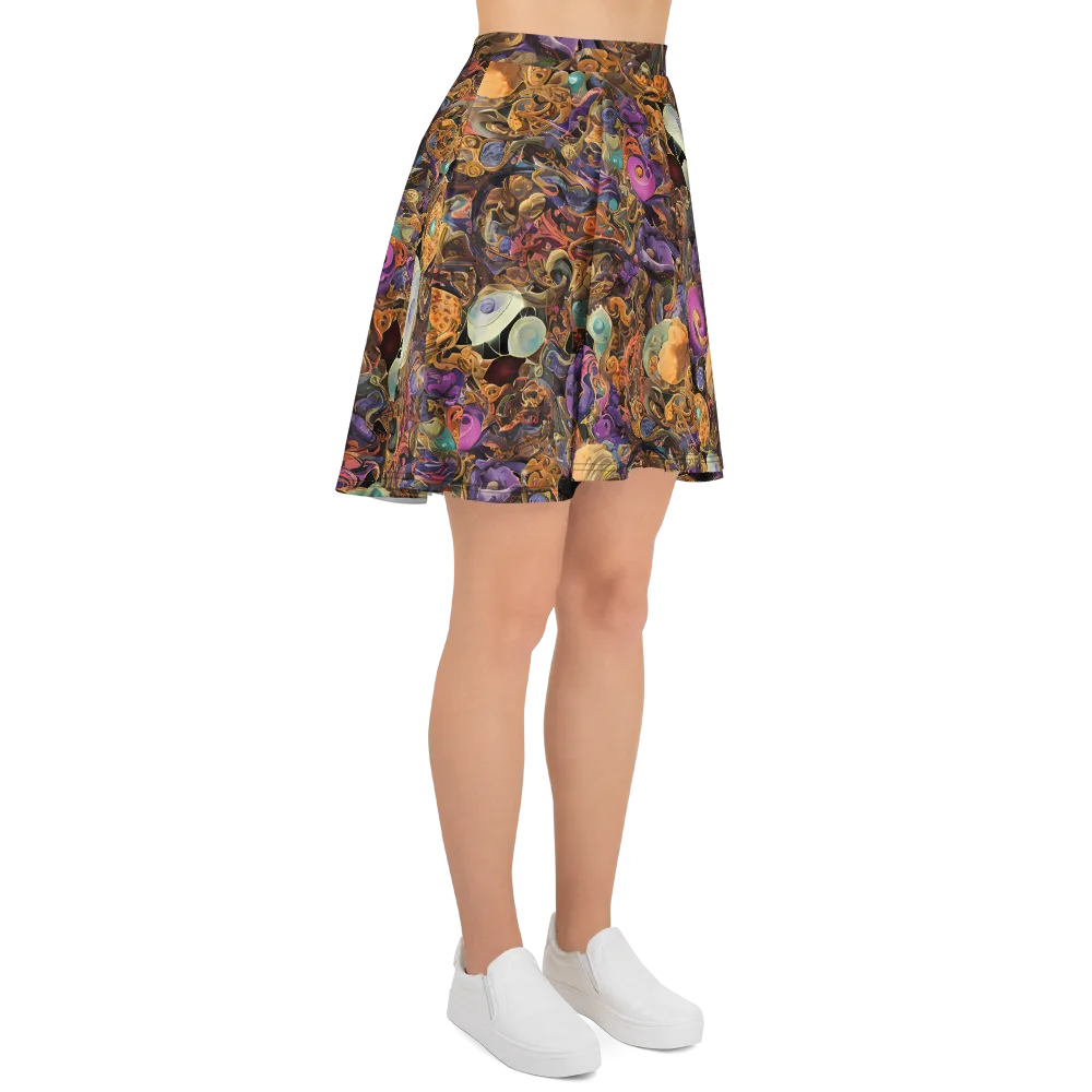 Baroque Nebula on Skater Skirt — Right
