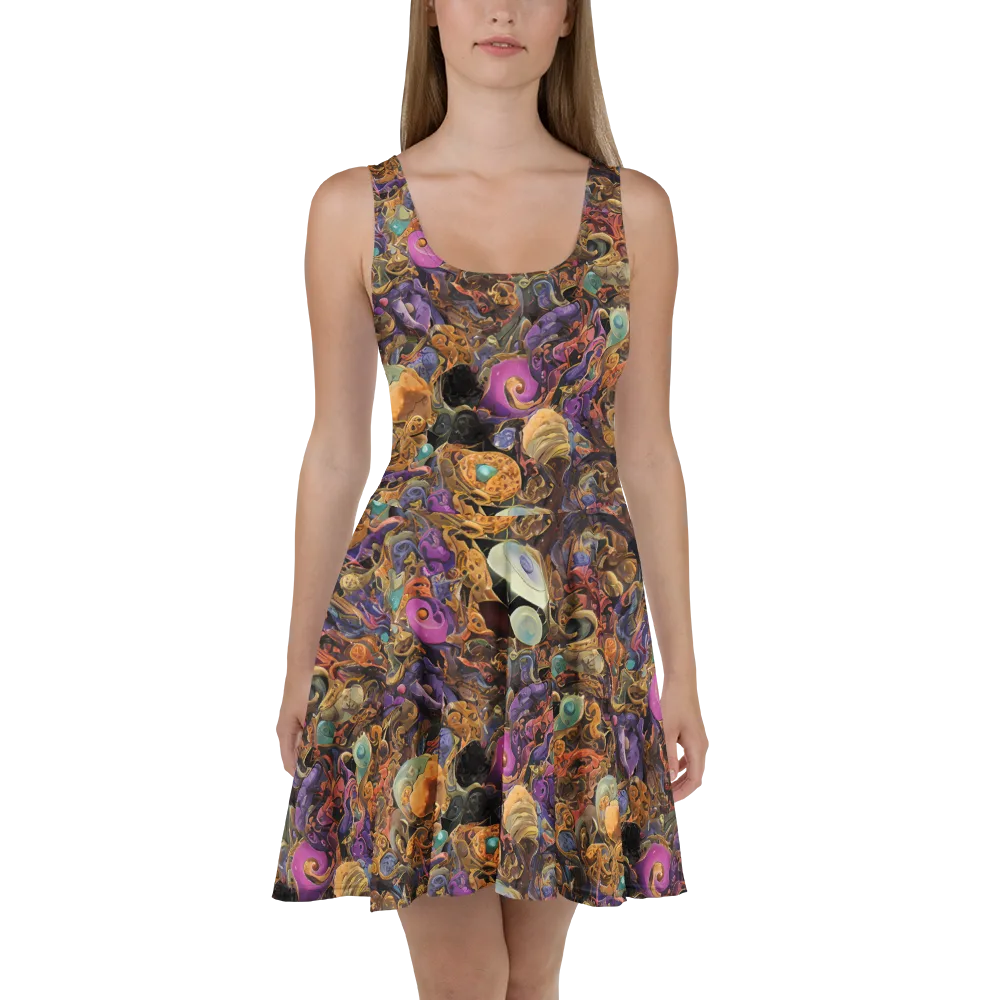 Baroque Nebula on Skater Dress — Front