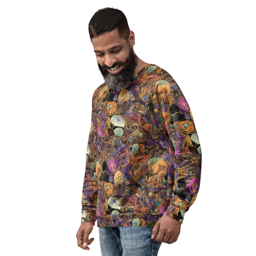 Baroque Nebula on Sweatshirt — Left Front