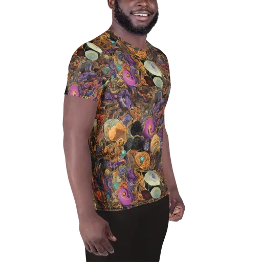 Baroque Nebula on a Men's Athletic T-Shirt
