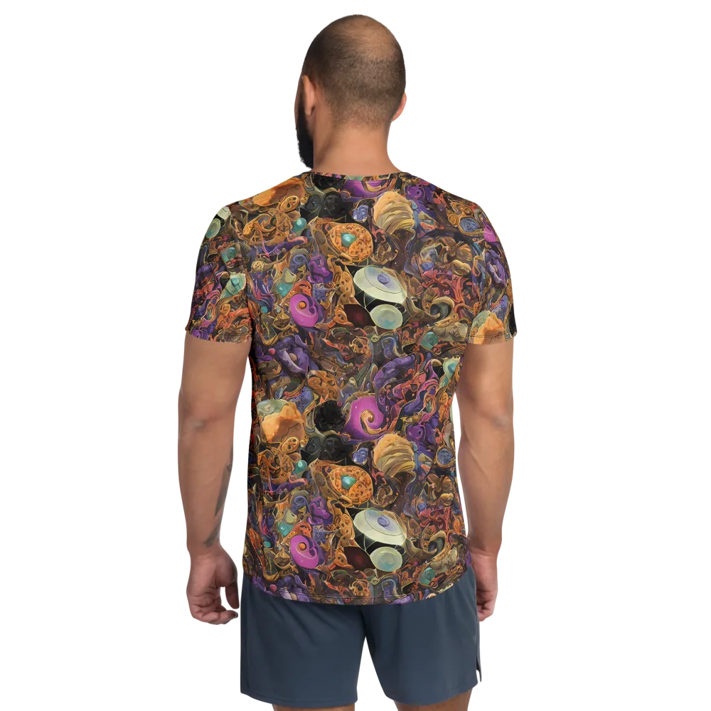 Baroque Nebula on Men's Athletic T-Shirt — Back