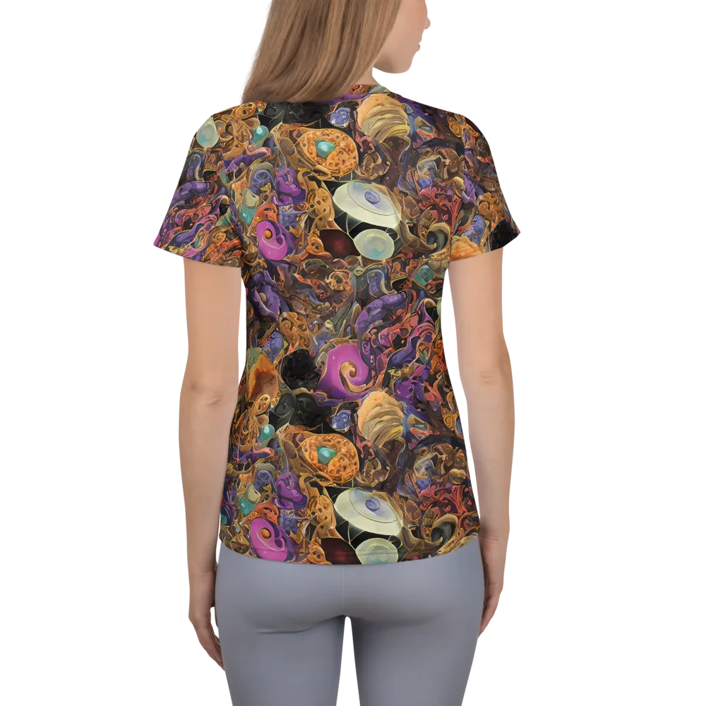 Baroque Nebula on Women's Athletic T-Shirt — Back