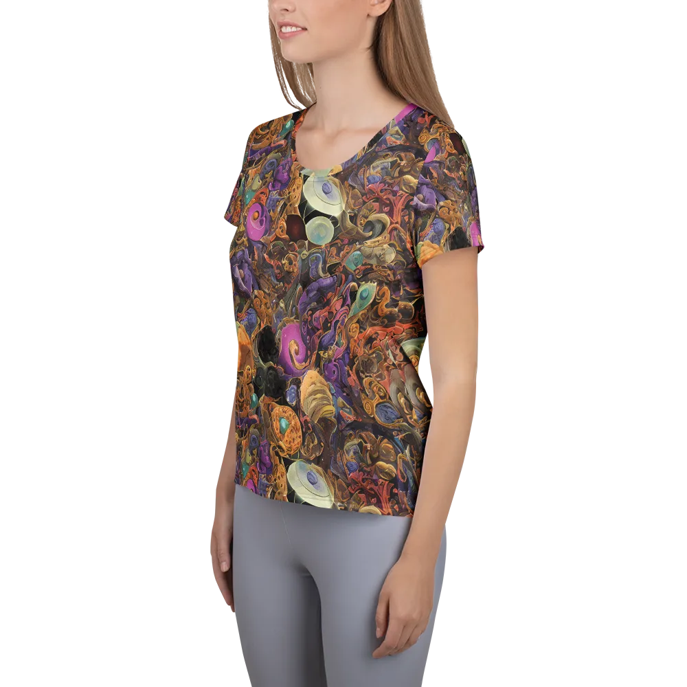Baroque Nebula on Women's Athletic T-Shirt — Left