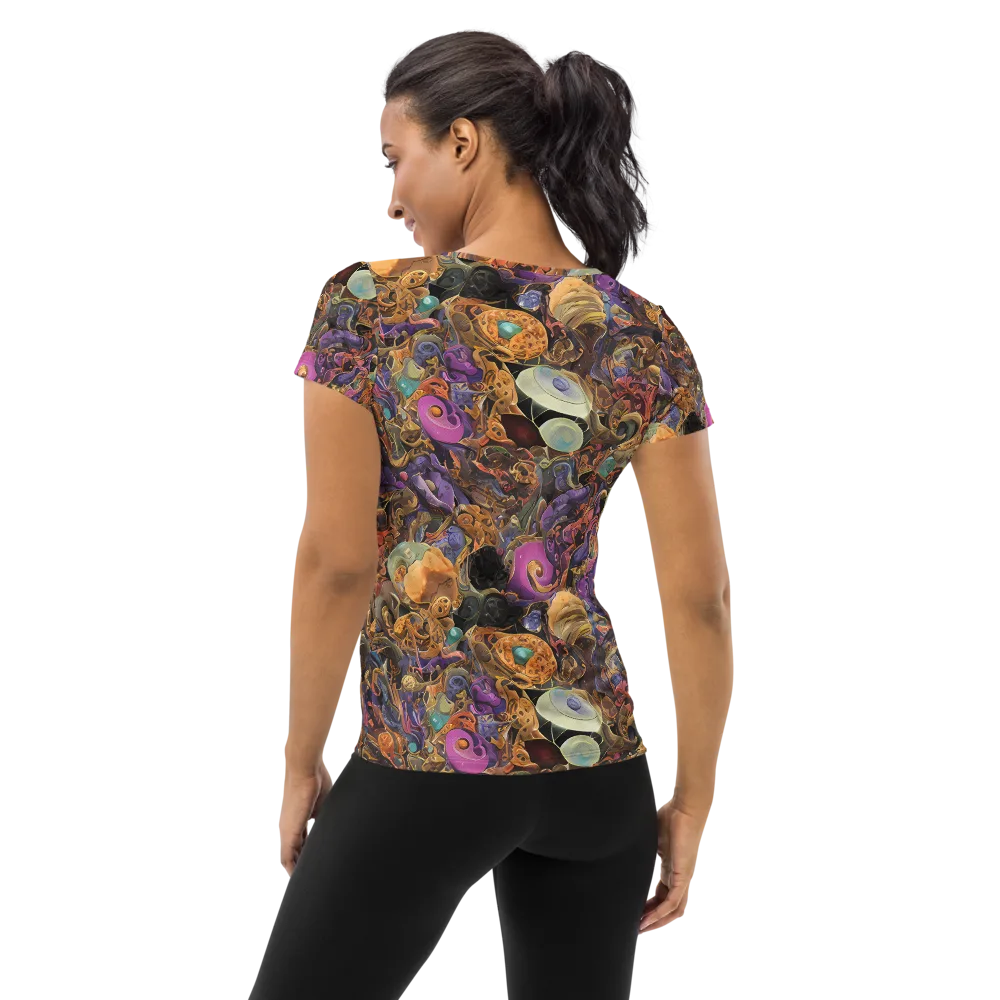 Baroque Nebula on Women's Athletic T-Shirt — Back