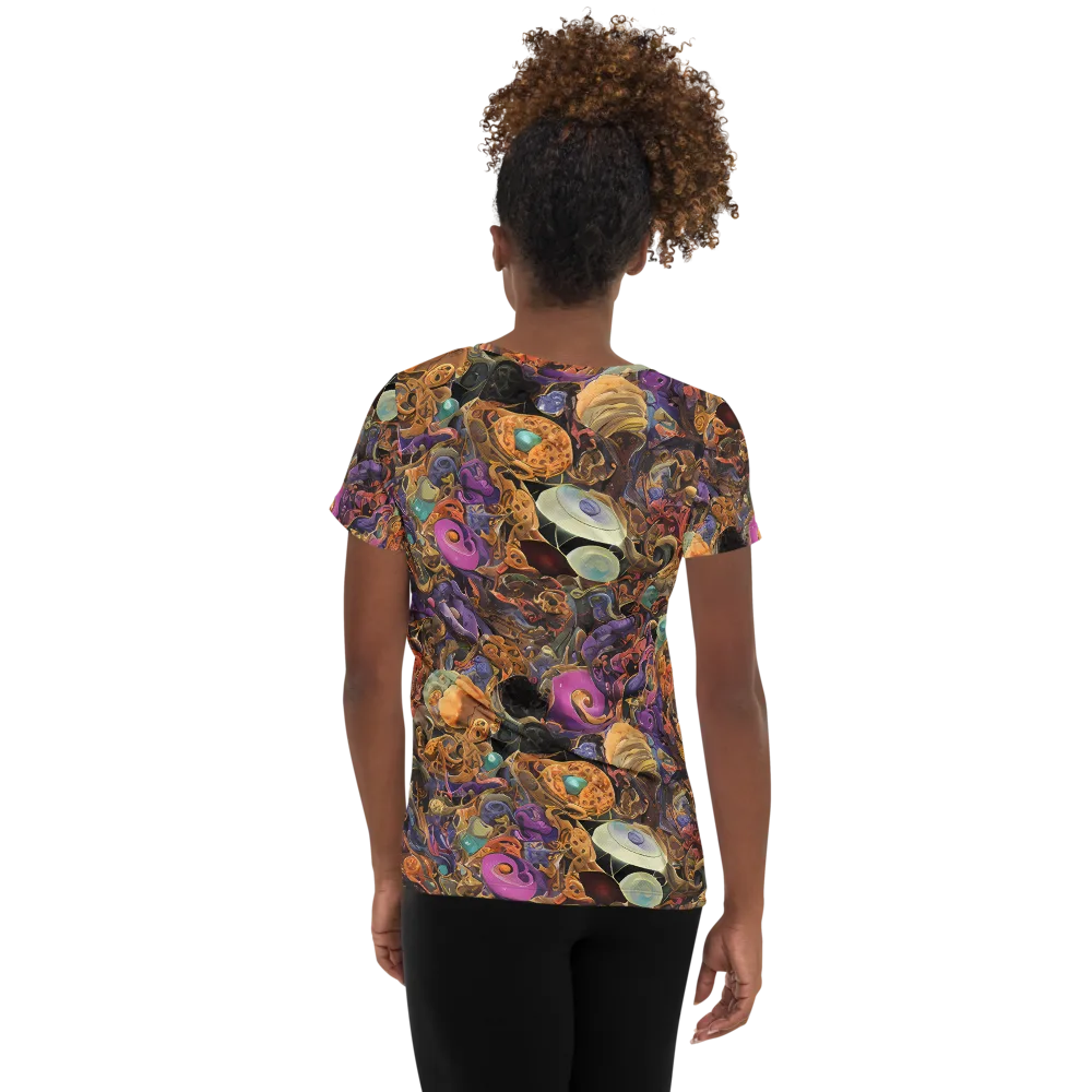 Baroque Nebula on Women's Athletic T-Shirt — Back
