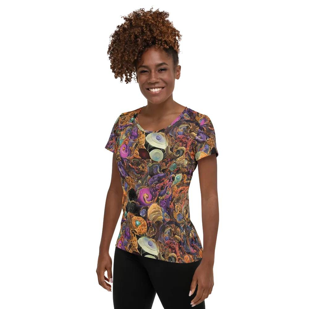 Baroque Nebula on Women's Athletic T-Shirt — Left