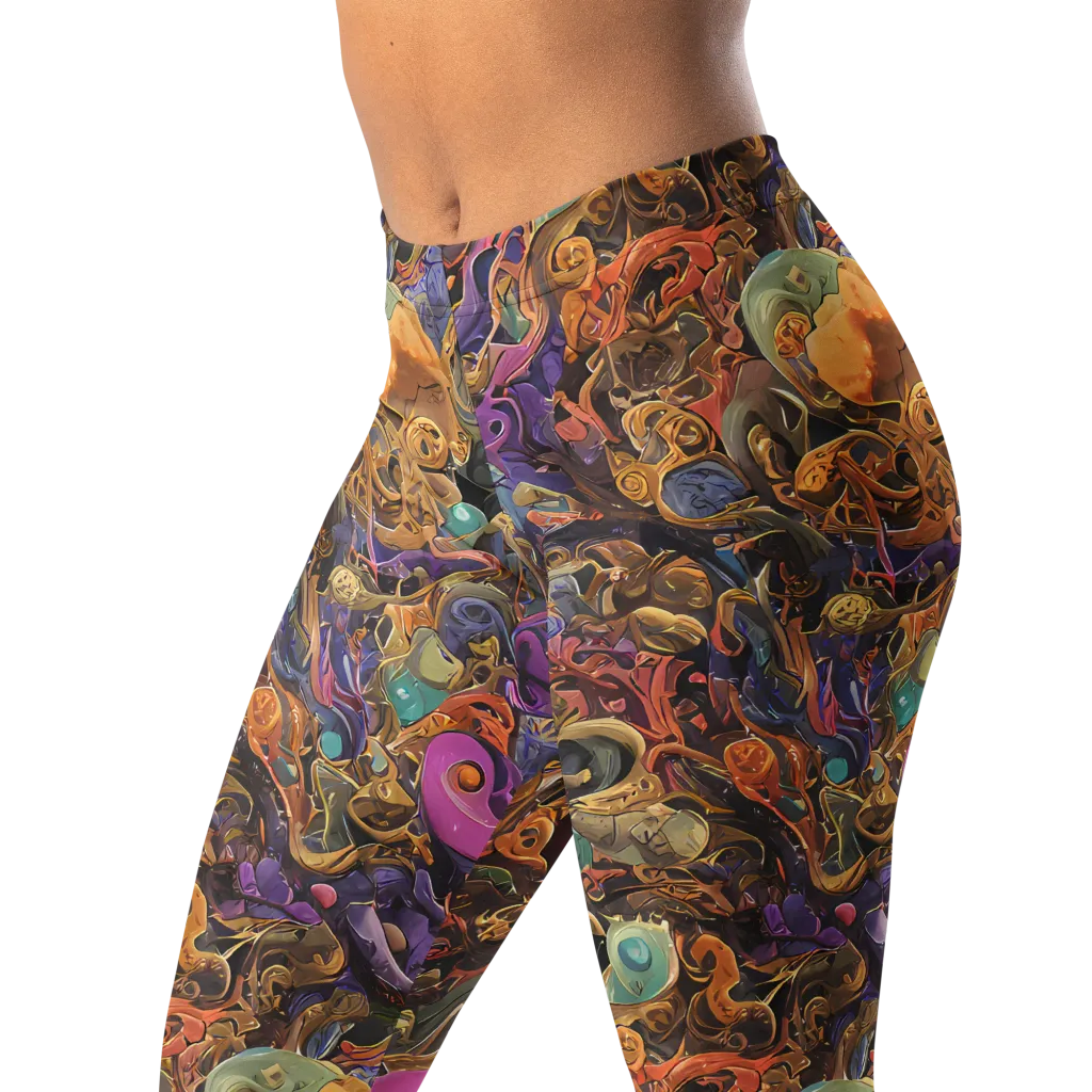Baroque Nebula on Leggings — Left Front