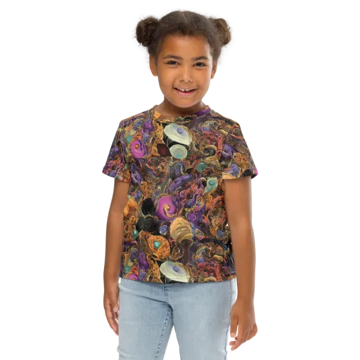 Baroque Nebula on a Kids Crew Neck T-Shirt