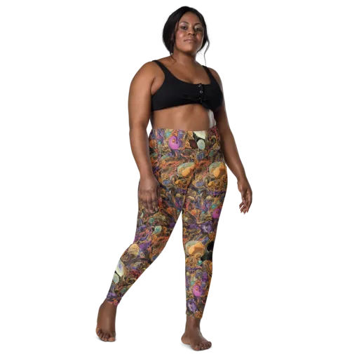 Baroque Nebula on a Leggings with Pockets