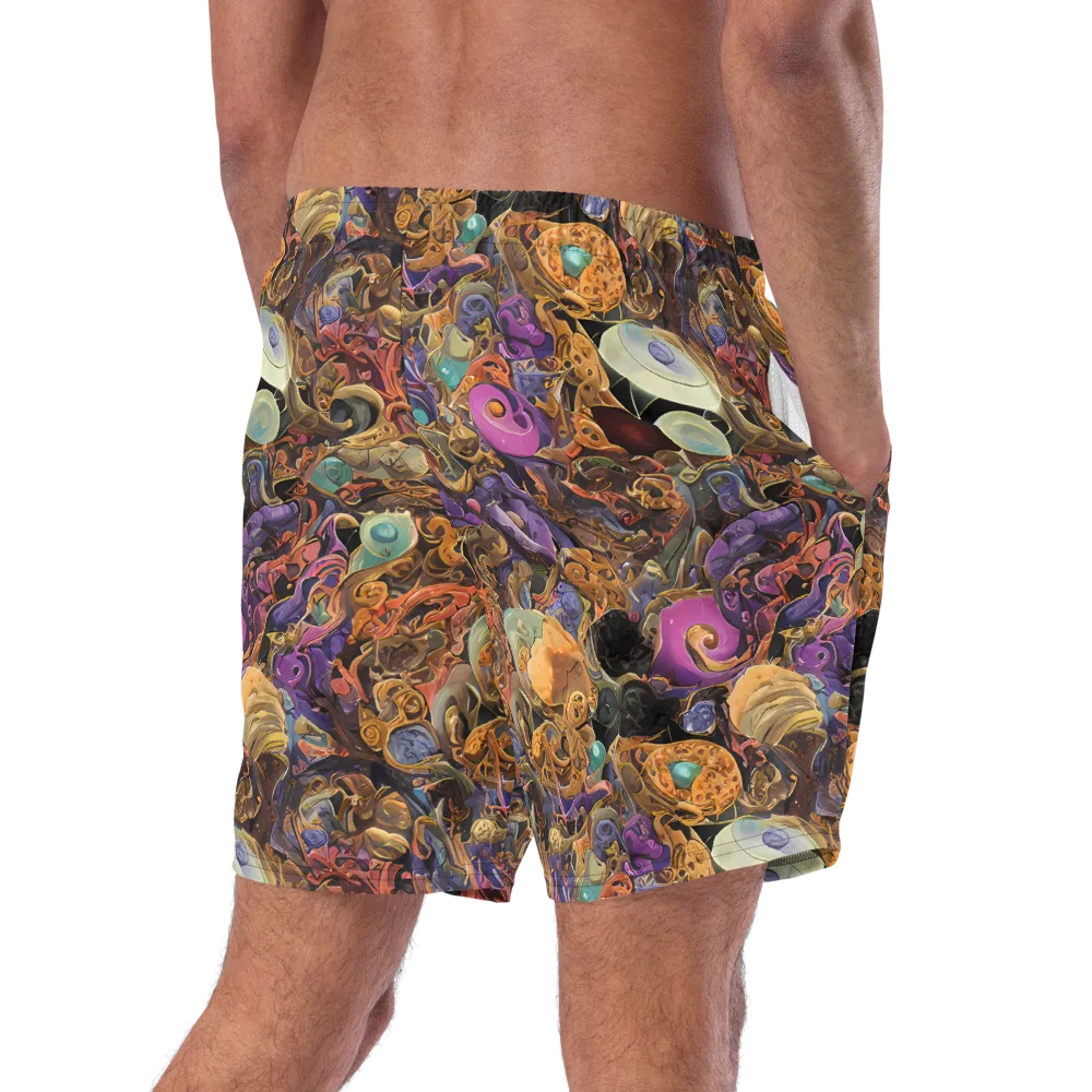 Baroque Nebula on Swim Trunks — Right Back