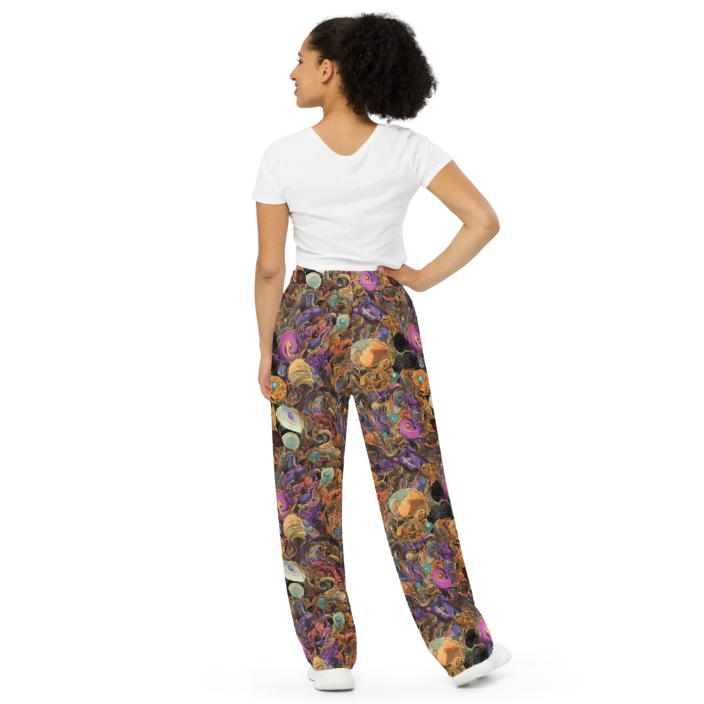Baroque Nebula on Wide-Leg Pants — Back