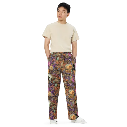 Baroque Nebula on a Wide-Leg Pants