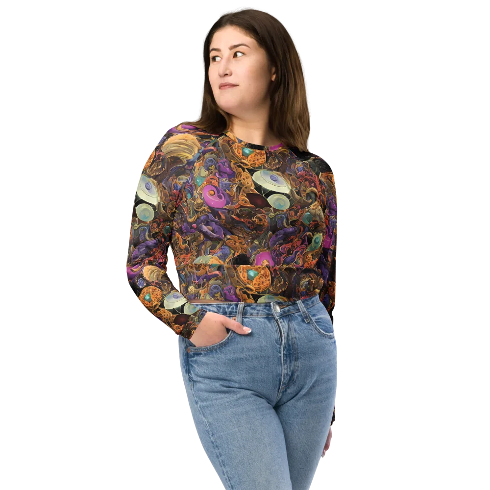 Baroque Nebula on Long Sleeve Crop Top — Front
