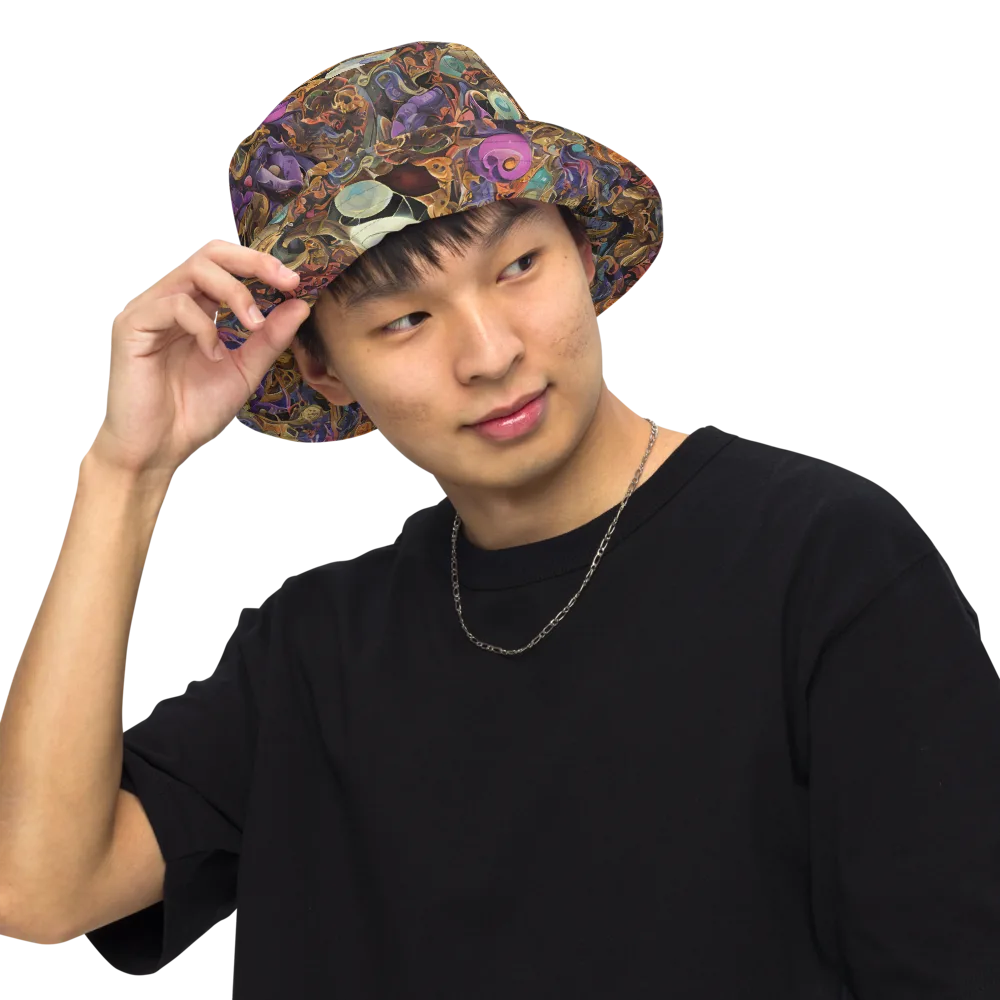 Baroque Nebula on Reversible Bucket Hat — Front Inside