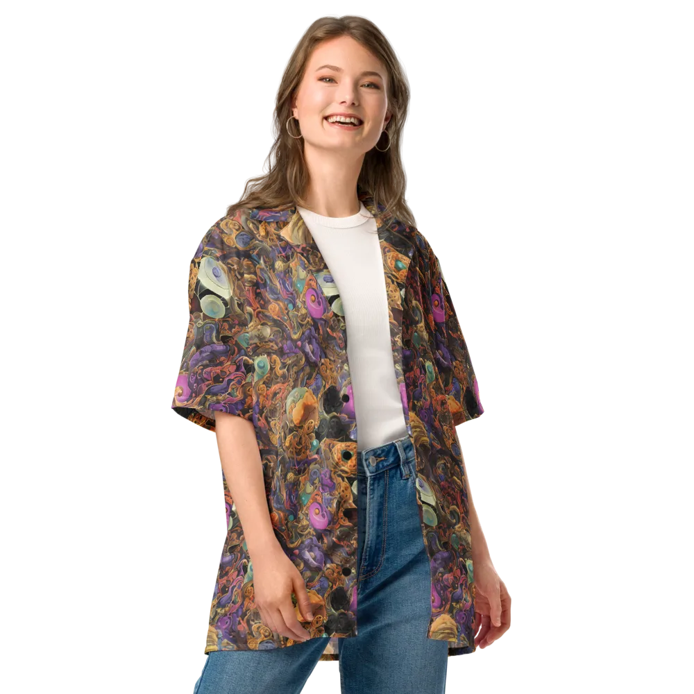 Baroque Nebula on Button Shirt — Front
