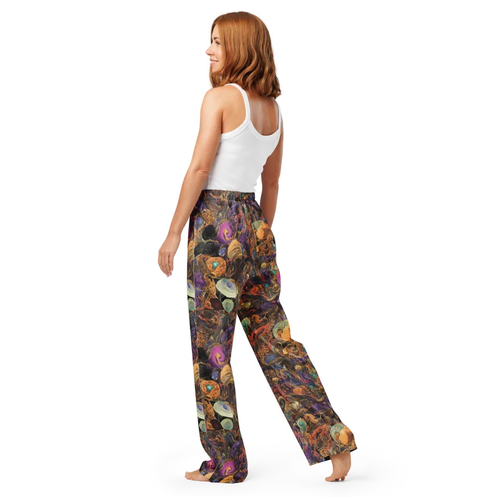Baroque Nebula on Women's Pajama Pants — Back
