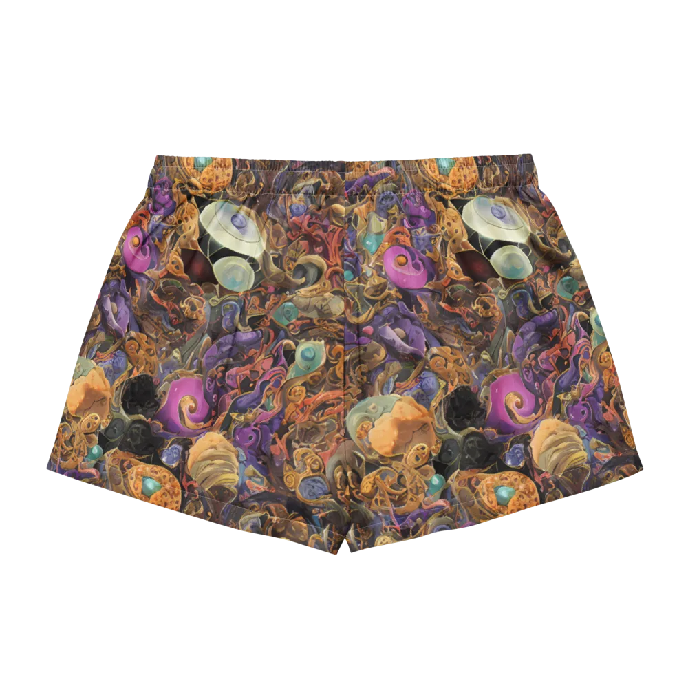 Baroque Nebula on Women's Pajama Shorts — Back