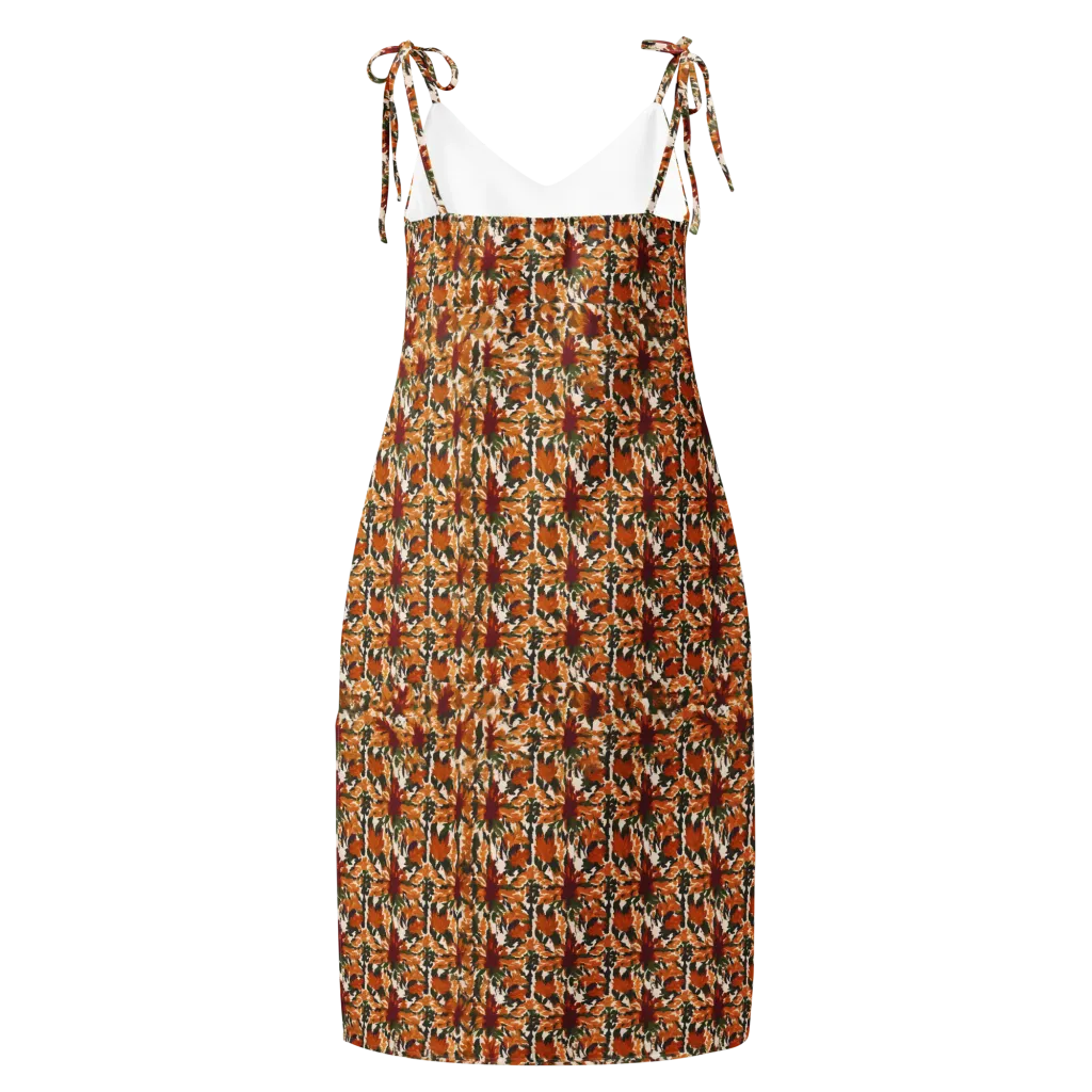 Rust Bloom on Slip Dress — Back