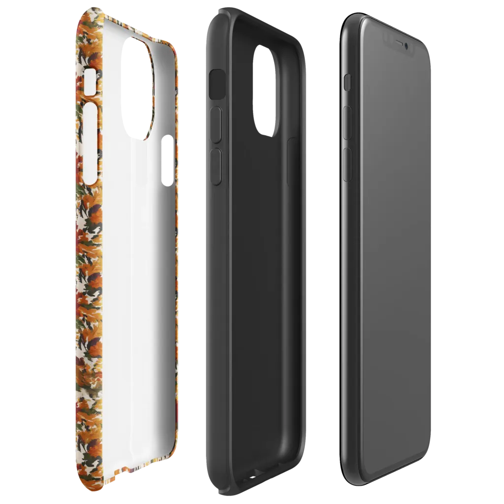 Rust Bloom on Tough Case for iPhone® — Right