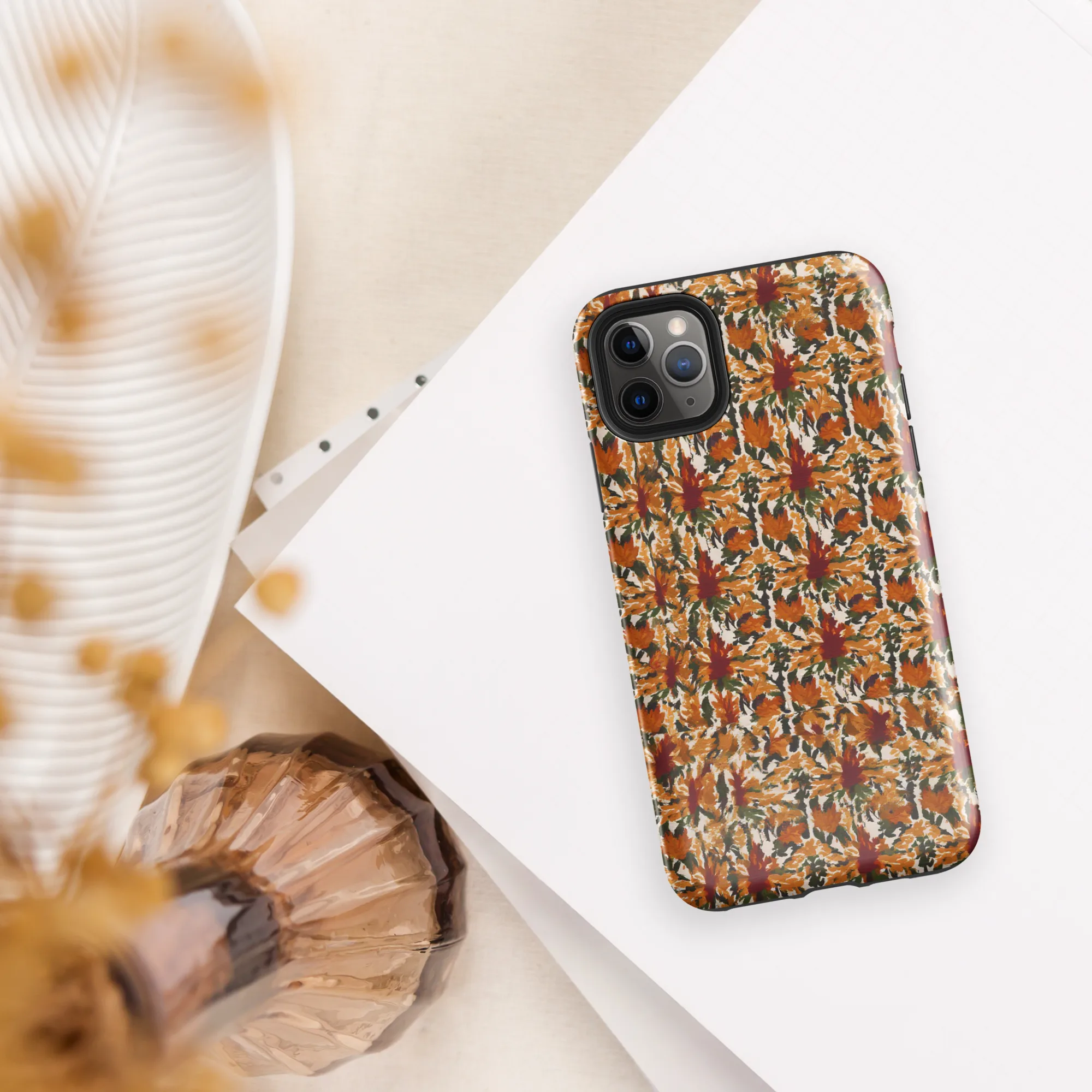Rust Bloom on Tough Case for iPhone® — Front