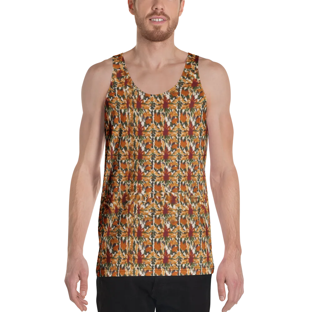 Rust Bloom on Men's Tank Top — Front