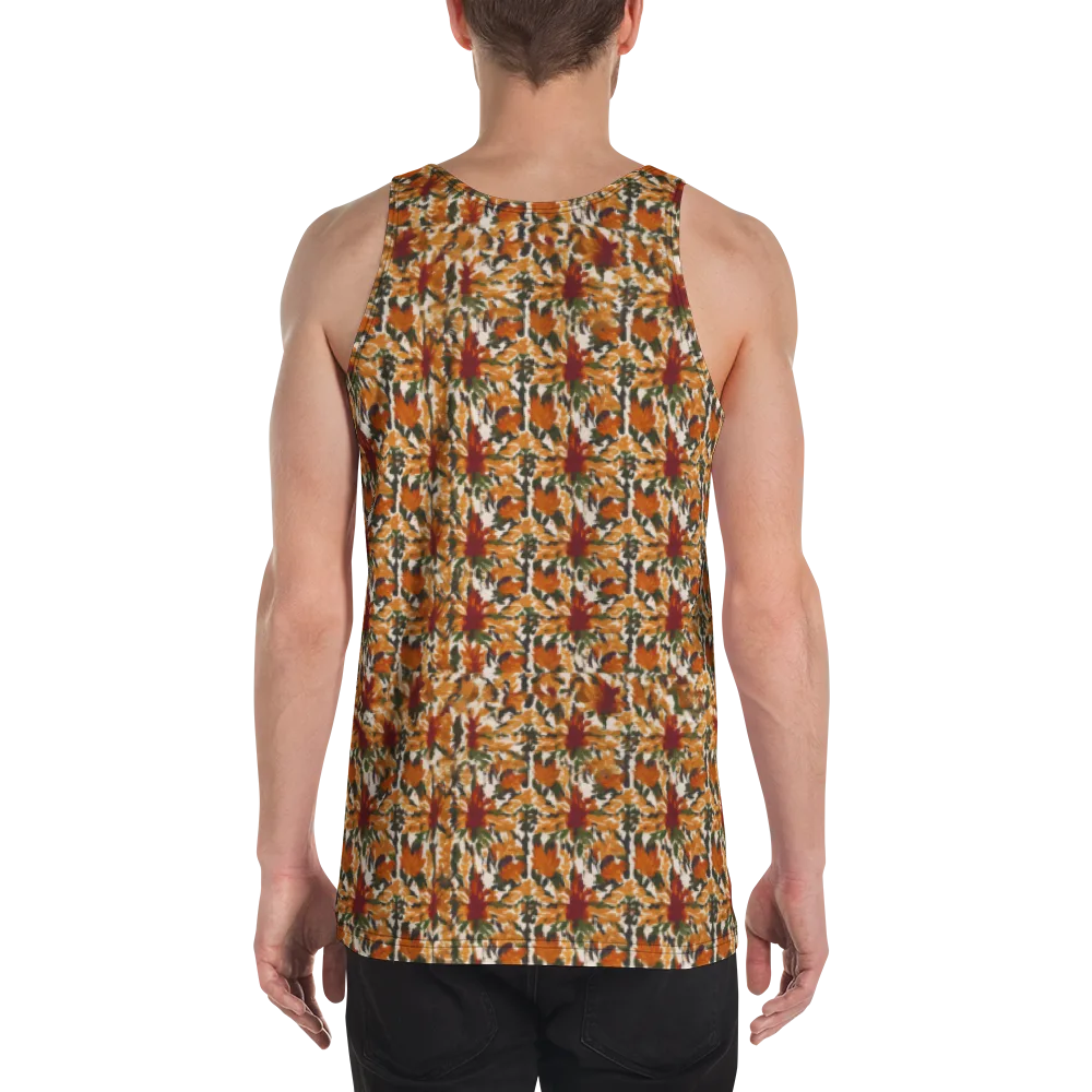 Rust Bloom on Men's Tank Top — Back