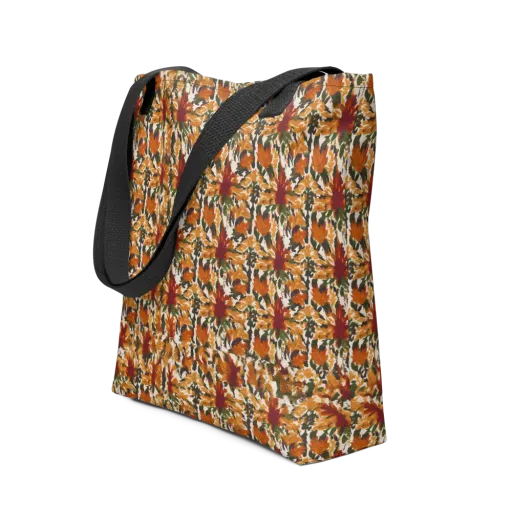 Rust Bloom on a Tote Bag