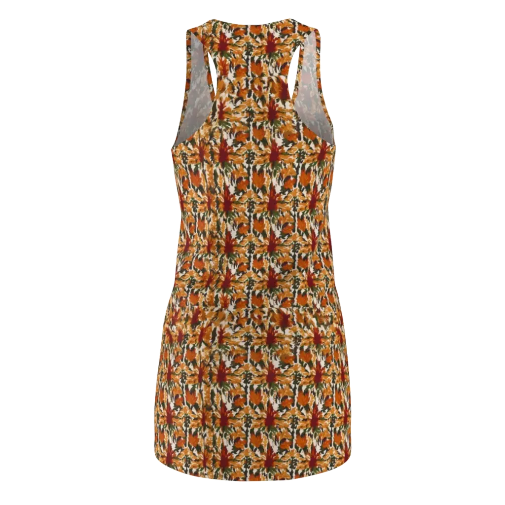 Rust Bloom on Racerback Dress — Back