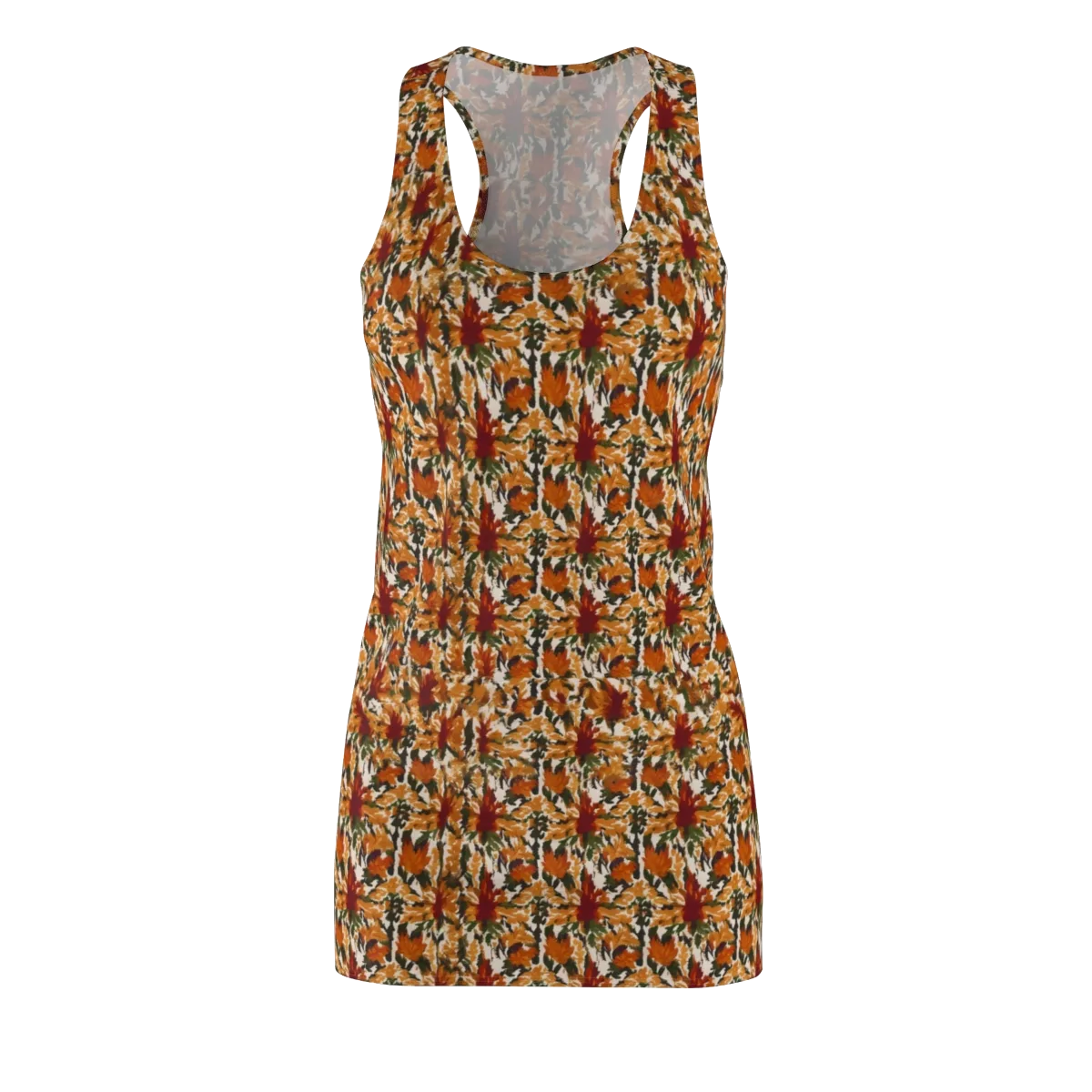 Rust Bloom on Racerback Dress — Front