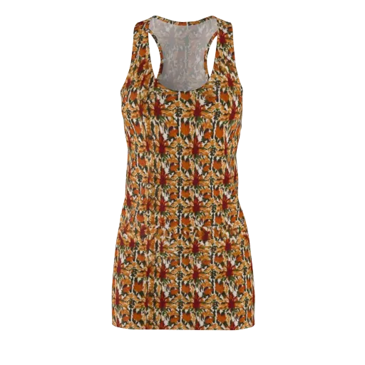 Rust Bloom on a Racerback Dress
