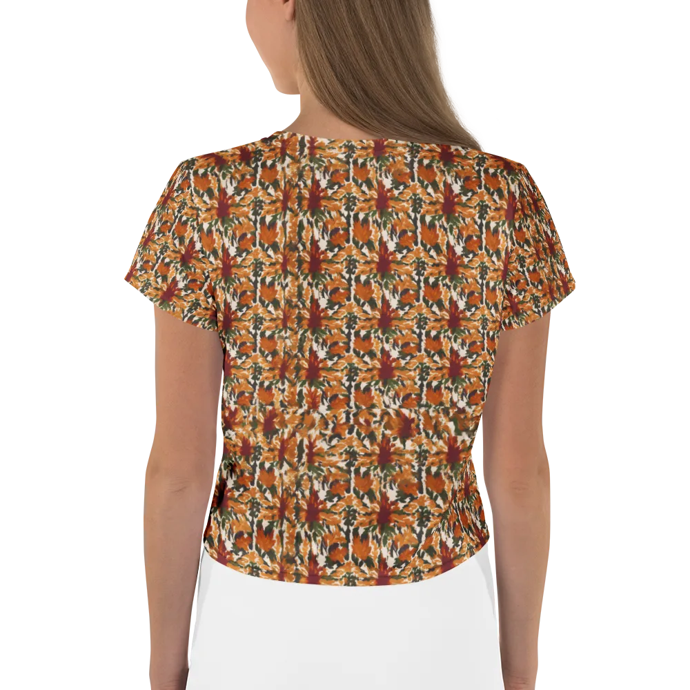 Rust Bloom on Crop Tee — Back