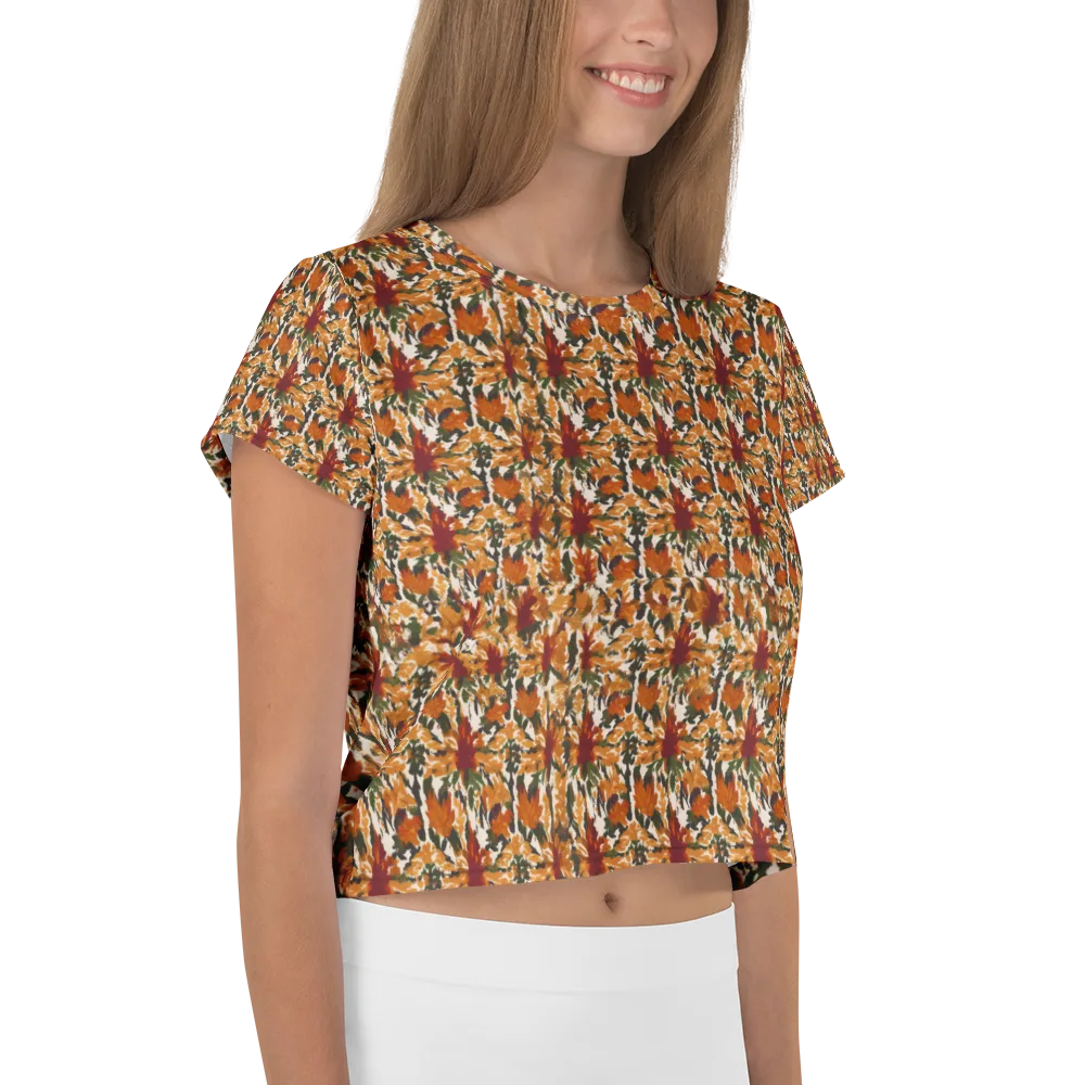 Rust Bloom on Crop Tee — Right