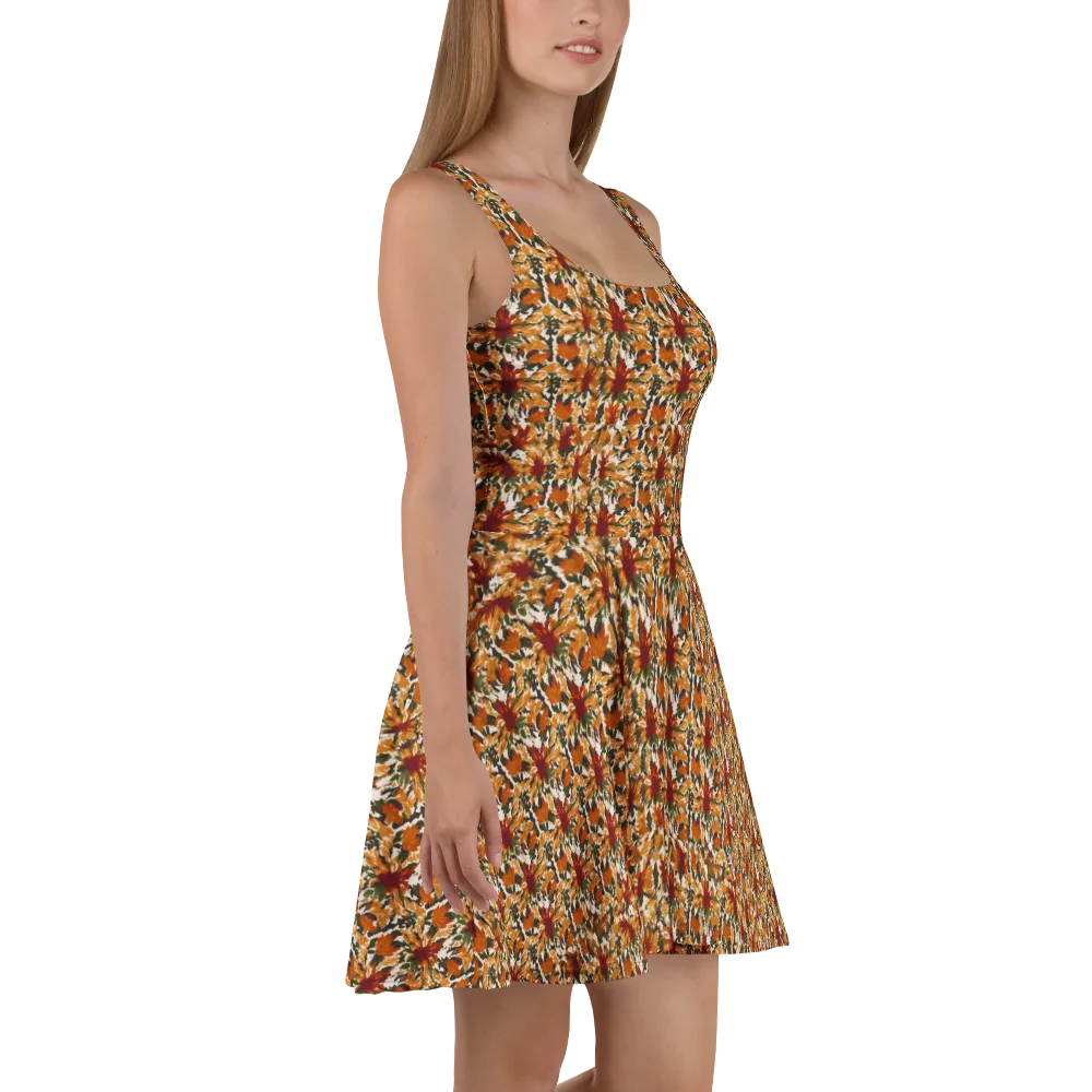 Rust Bloom on Skater Dress — Right
