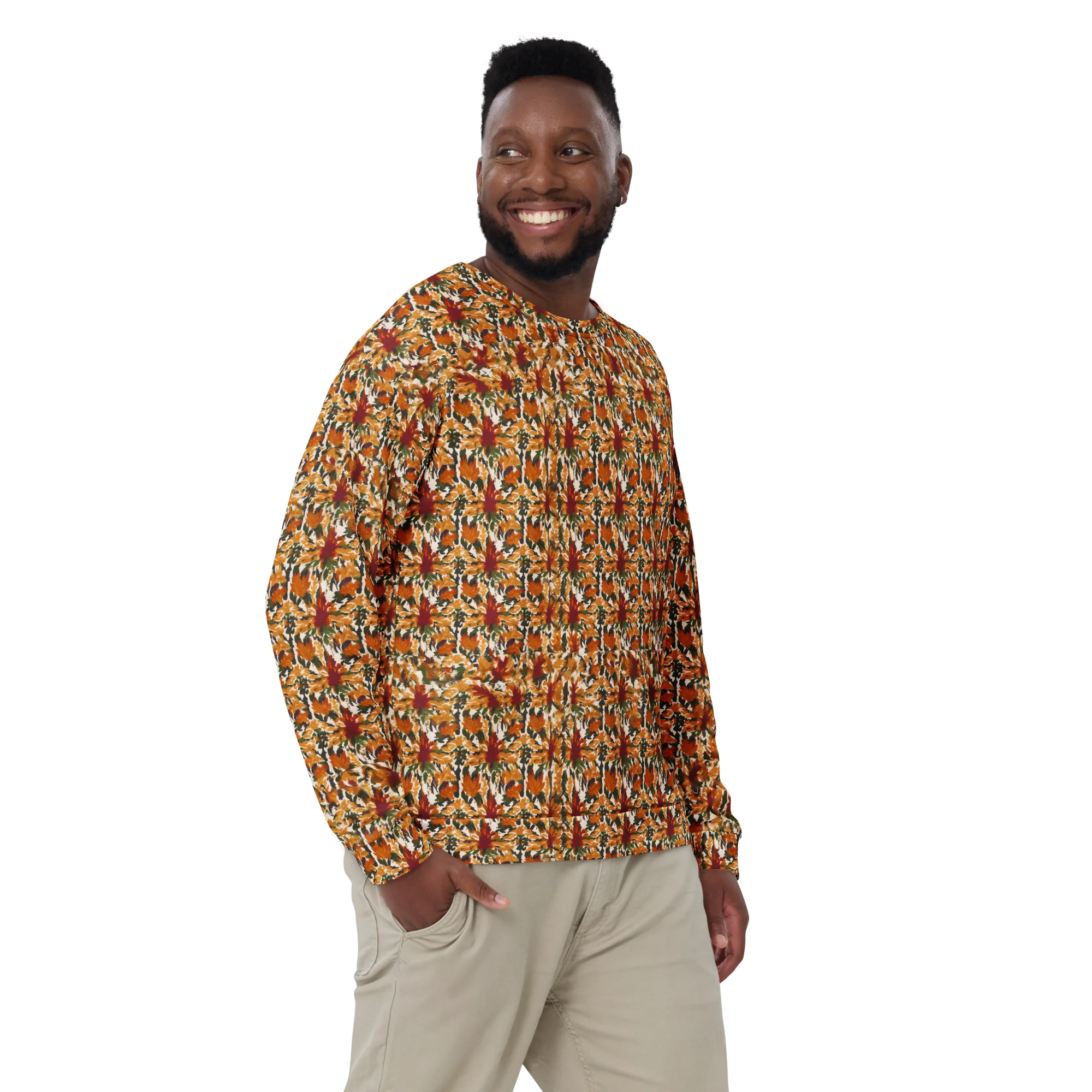 Rust Bloom on Sweatshirt — Front