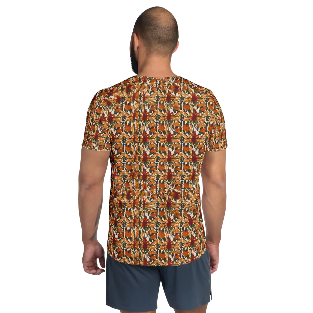 Rust Bloom on Men's Athletic T-Shirt — Back