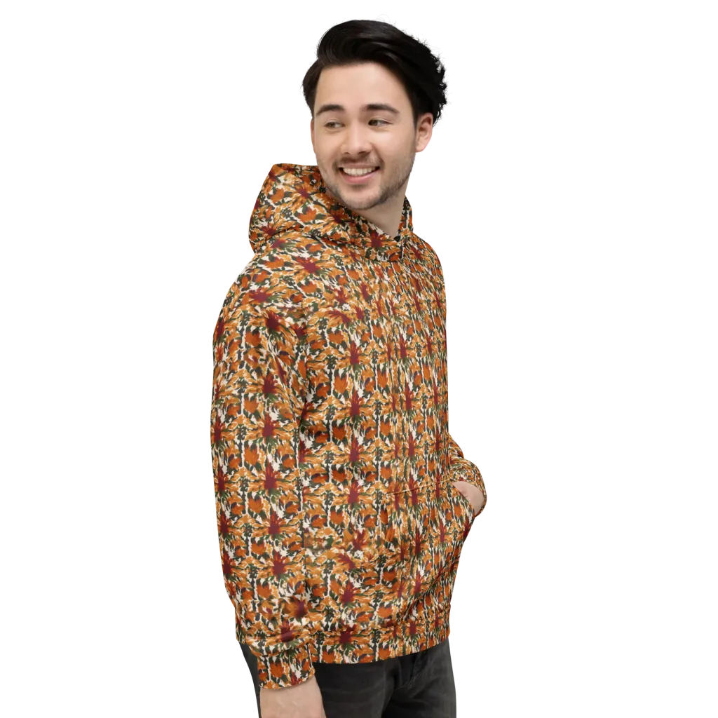 Rust Bloom on Hoodie — Right