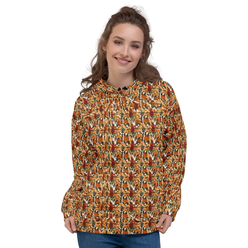 Rust Bloom on Hoodie — Front